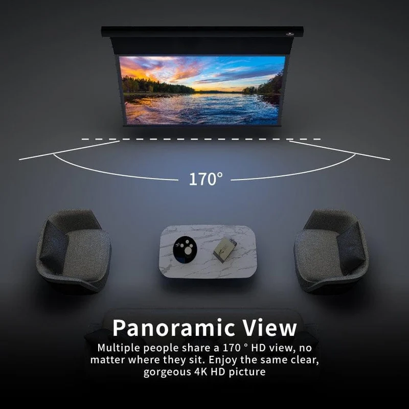 VIVIDSTORM PRO Slimline Motorized Tension Drop Down UST ALR Projector Screen