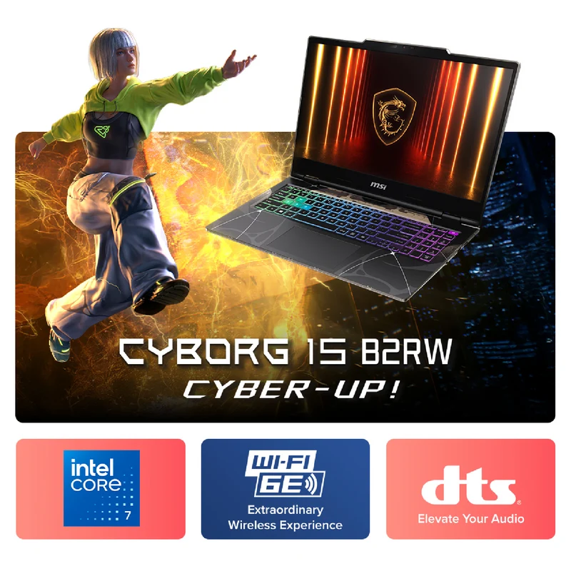MSI Cyborg 15 15.6 i7 16GB 512GB RTX 5060 8GB Gaming Laptop