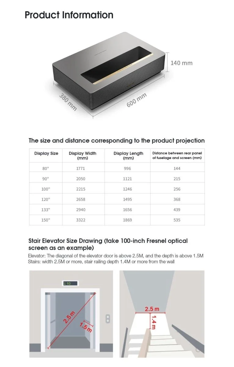 Formovie Wemax D30 Ultra Short Throw Laser Projector 3000ANSI ALPD 3.0