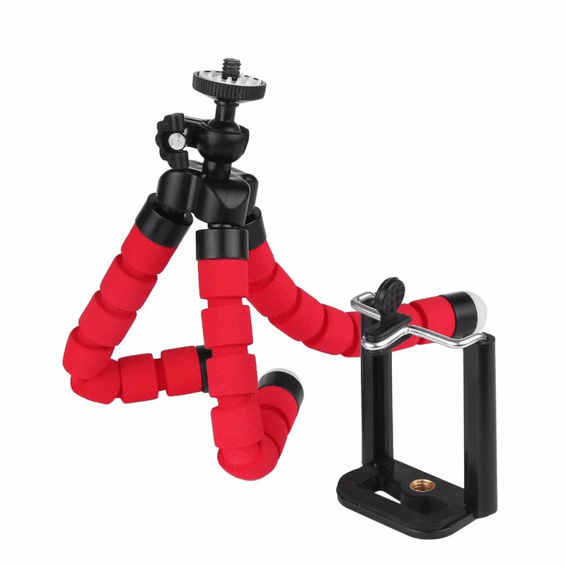 powstro Mini Portable Flexible Tripod with Phone Holder Bracket Stand Tripod Kit for iPhone 6s 7 Xiaomi Samsung HTC DSLR Camera