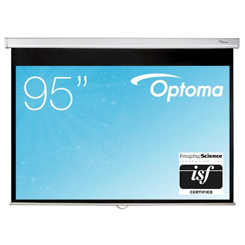 Optoma DS-1095PMG+ Manuelle Rolloscreen-Leinwand – 95 Zoll, 16:10, Mattweiß