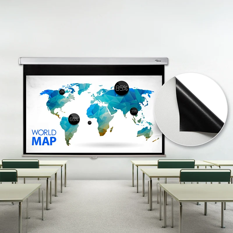 Optoma DS-9084PMG+ 84" Diagonale 16:9 manuelle Pull-Down Leinwand