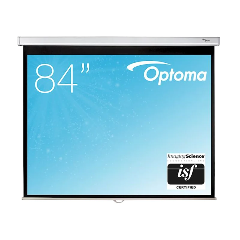 Optoma DS-3084PWC Manuelle Rollorollo-Leinwand – 84 Zoll, 4:3 Format, ISF-zertifiziert
