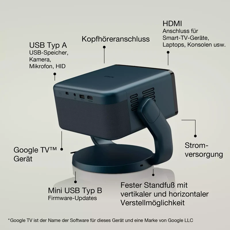 Epson EF-22N portabler Laserprojektor mit eingebauten AndroidTV