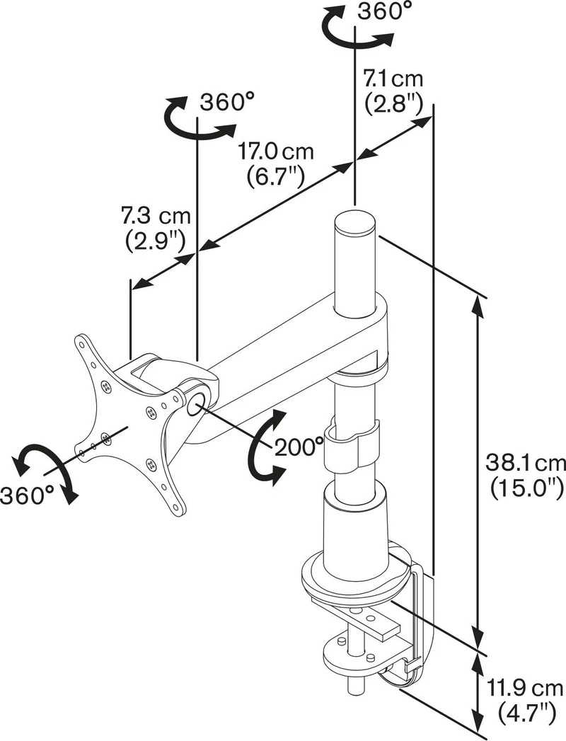 Vogel's Monitorhalterung von 10 bis 29 Zoll, drehbar