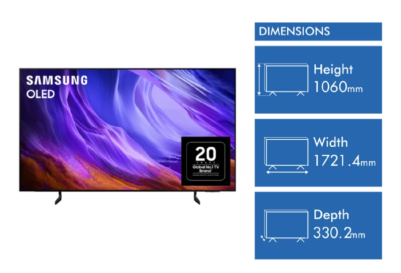 Samsung 77" OLED S85H 4K Smart AI TV 2026