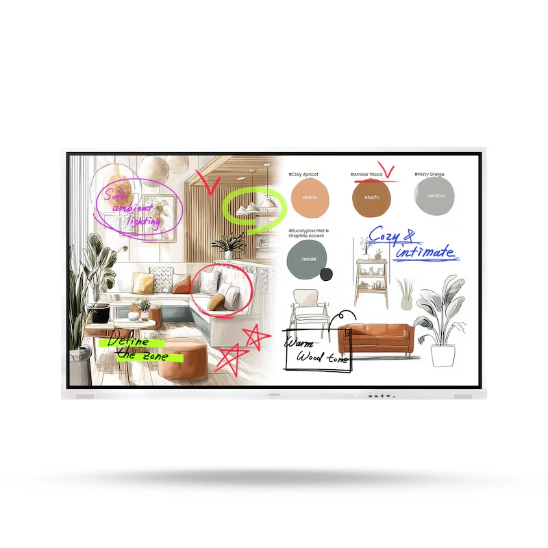 Samsung Flip WM75FX Interaktives Whiteboard – 75" Zoll, 4K UHD, Slim Design