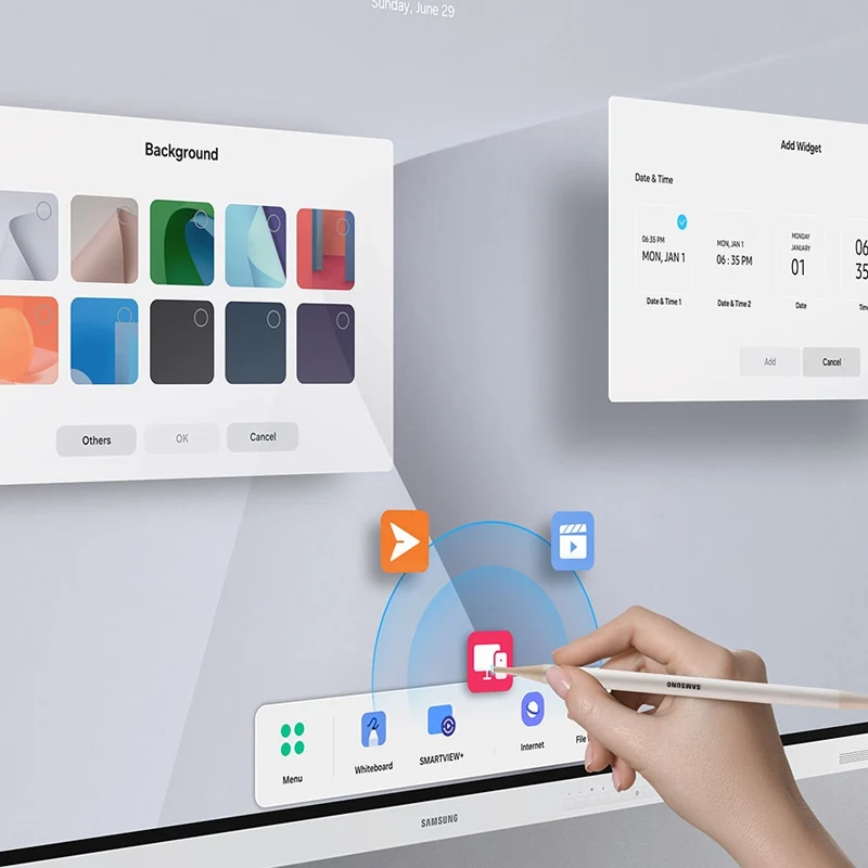 Samsung Flip WM75FX Interaktives Whiteboard – 75" Zoll, 4K UHD, Slim Design