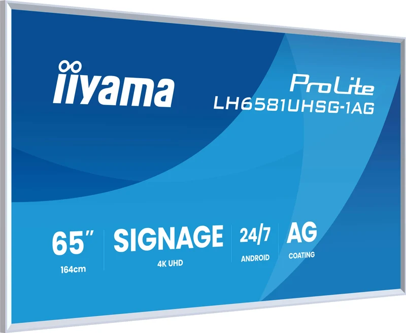 iiyama Gallery Line Signage Display mit weißen (abnehmb.) Rahmen, 24/7 Betrieb und iiSignage2