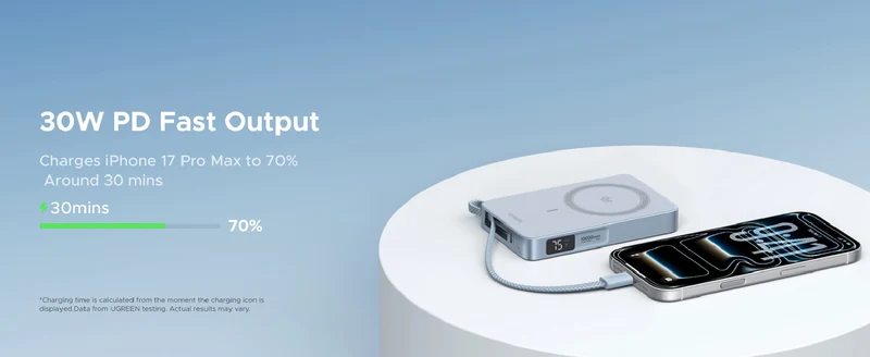 UGREEN Qi2.2 25W 10KmAh Magnetic Wireless Power Bank