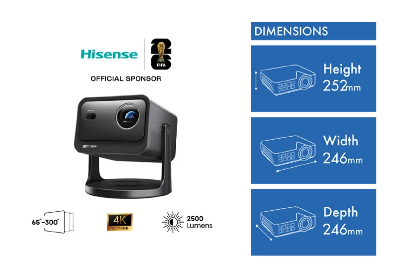 Hisense 65 - 300in C3 4K Triple Laser Projector
