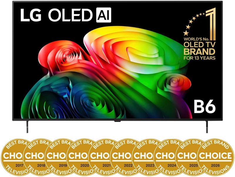LG 55" OLED AI B6 4K Smart TV 2026