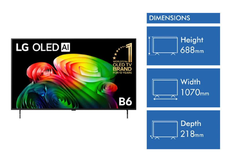 LG 48" OLED AI B6 4K Smart TV 2026