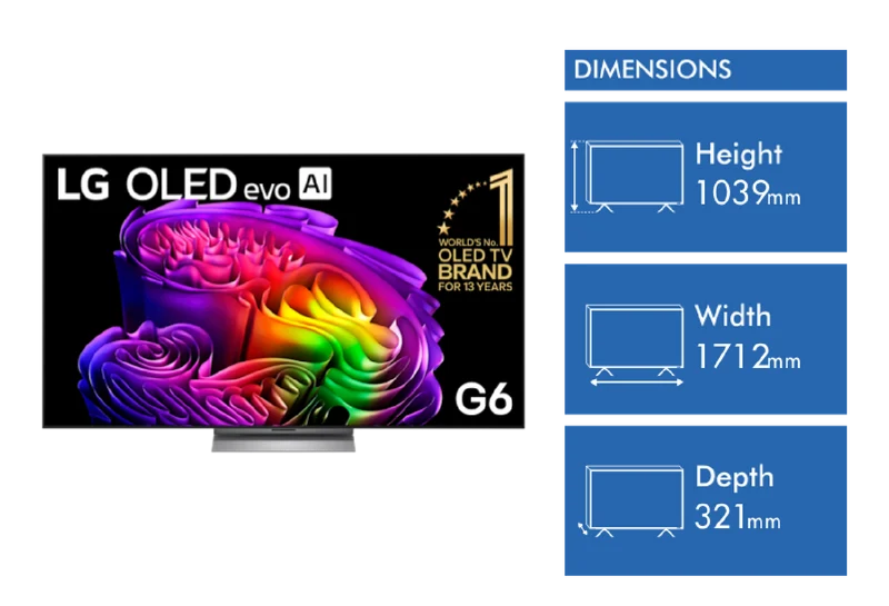 LG 77" OLED EVO AI G6 4K Smart TV 2026