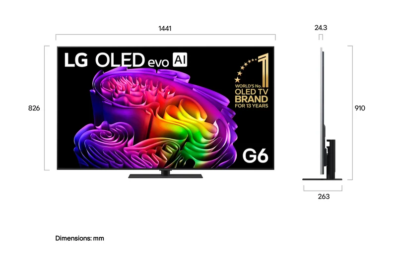 LG 65" OLED EVO AI G6 4K Smart TV 2026