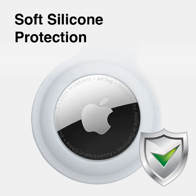 Laser Silicone Apple AirTag Key Ring (4 Pack)