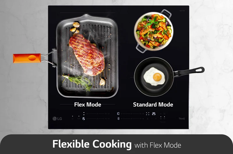 LG 60cm Induction Cooktop, 4 Cook Zones, 1 Flexi