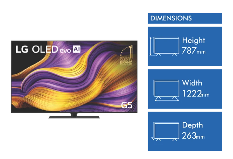 LG 55" OLED EVO G5 AI UHD 4K Smart TV 2025