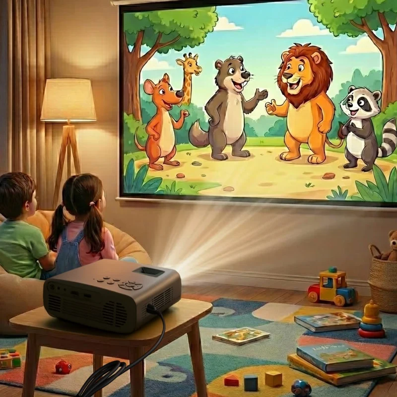 Laser 720P LED Projector with 150ANSI lumen Black