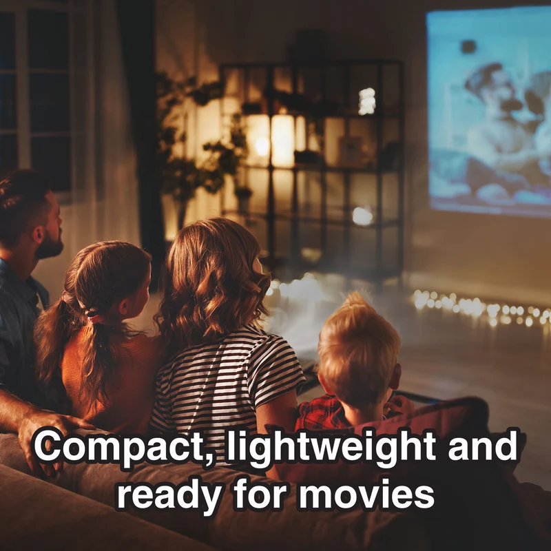 Laser 1080P Android 13 Smart Projector with auto focus Black