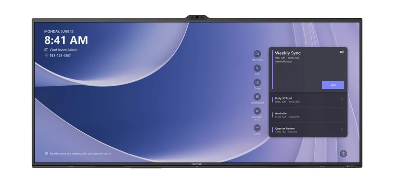 MAXHUB 5T-Serie 4K Microsoft Teams Rooms Display mit Triple Kamera