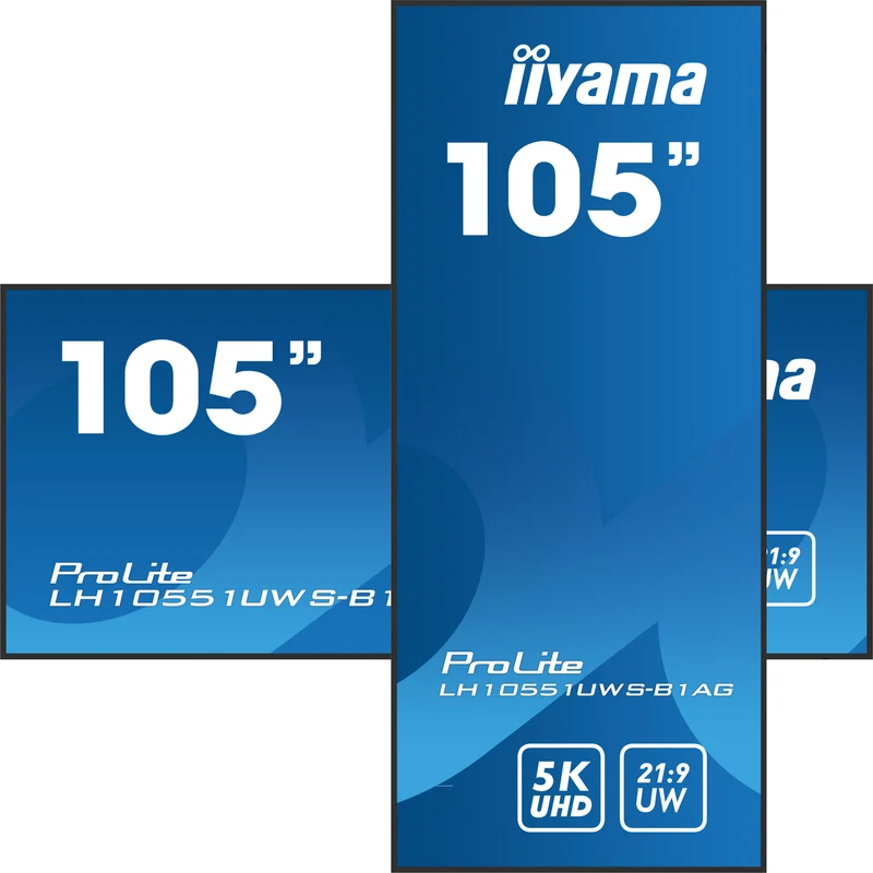 iiyama LH10551UWS-B1AG 5K Ultrawide Signage Display mit 24/7 Betrieb