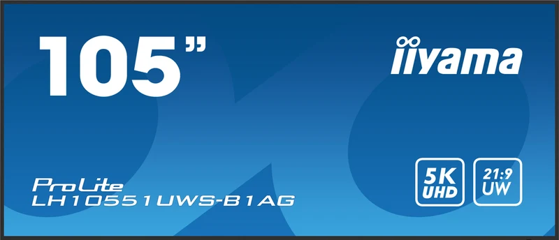 iiyama LH10551UWS-B1AG 5K Ultrawide Signage Display mit 24/7 Betrieb