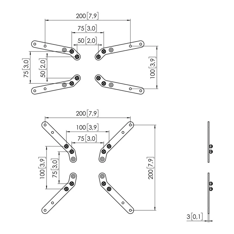 Vogel's MOMO A003 VESA-Verlängerungen bis 200x200