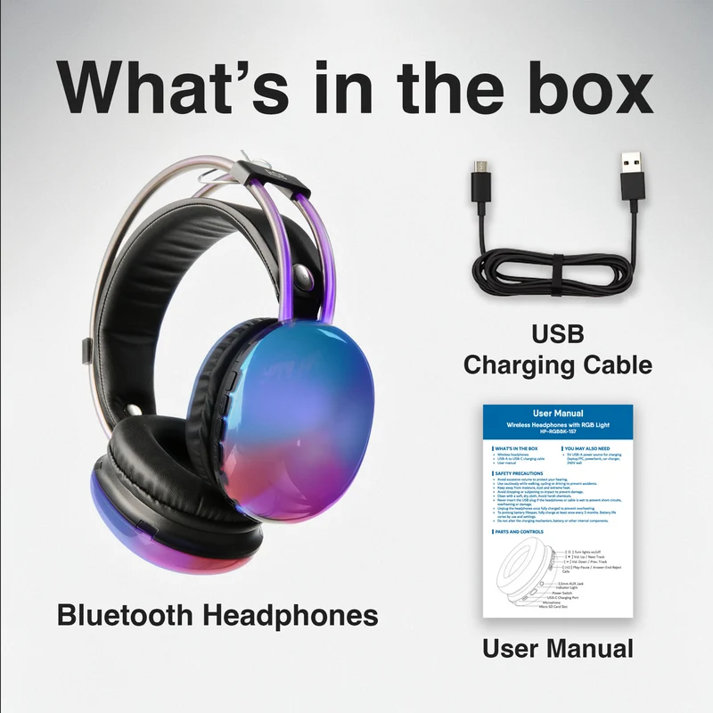 Laser RGB Bluetooth Gaming Headset