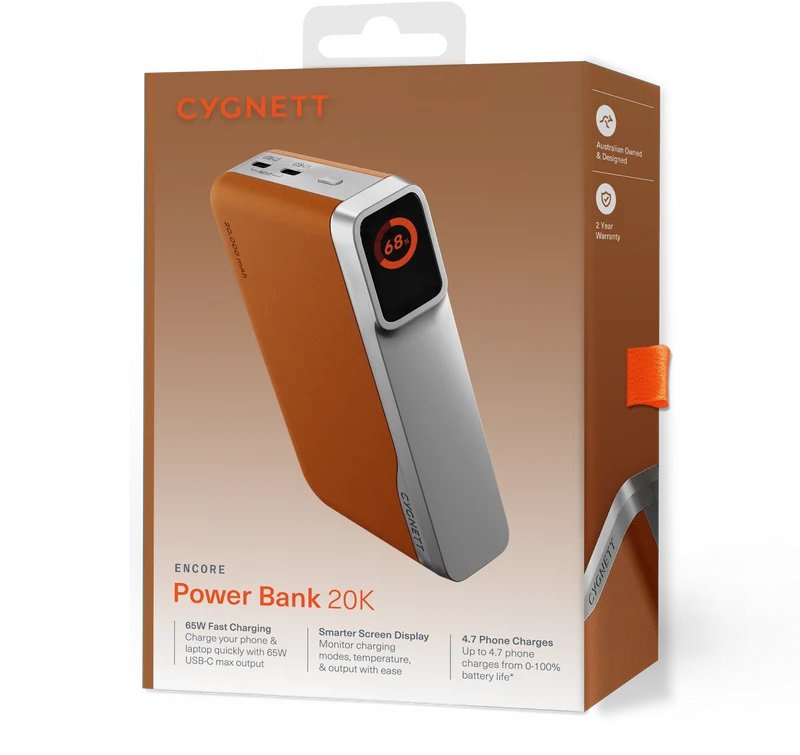Cygnett Encore 20k Power Bank Tan
