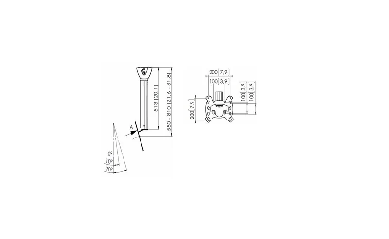 Vogel's PFC 555 Display Deckenhalterung