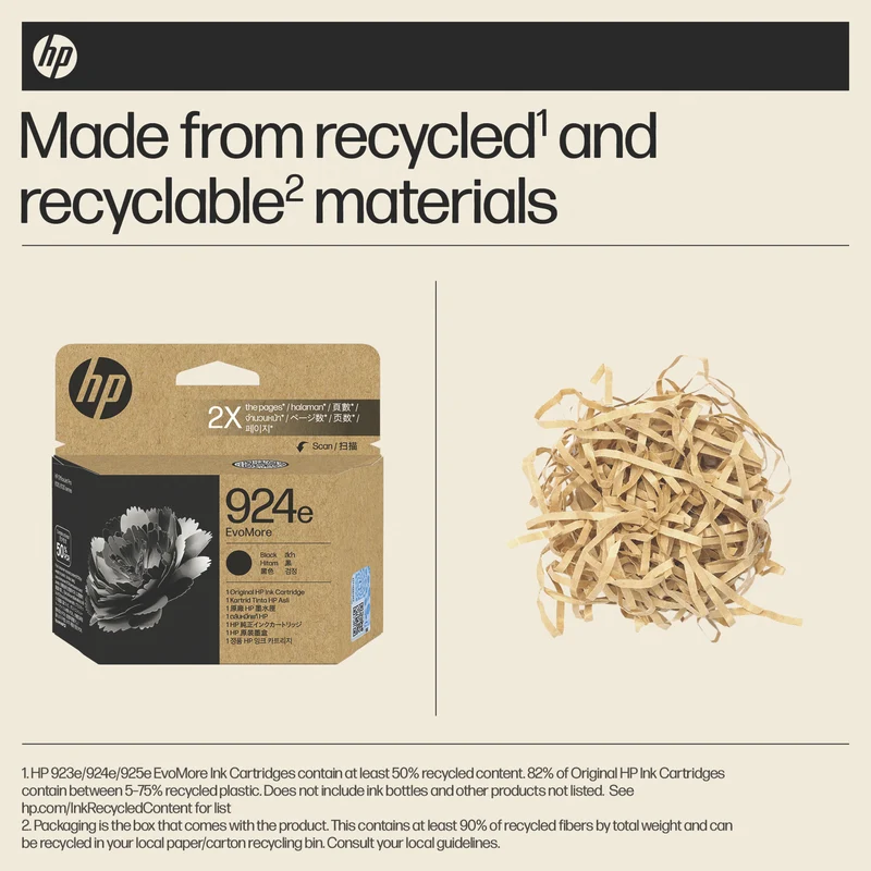 HP 924e EvoMore Black Original Ink Cartridge