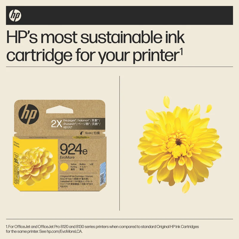 HP 924e EvoMore Yellow Original Ink Cartridge