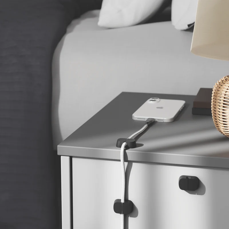 Cygnett Single Slot Cable Organisers 6 Pack (Black)