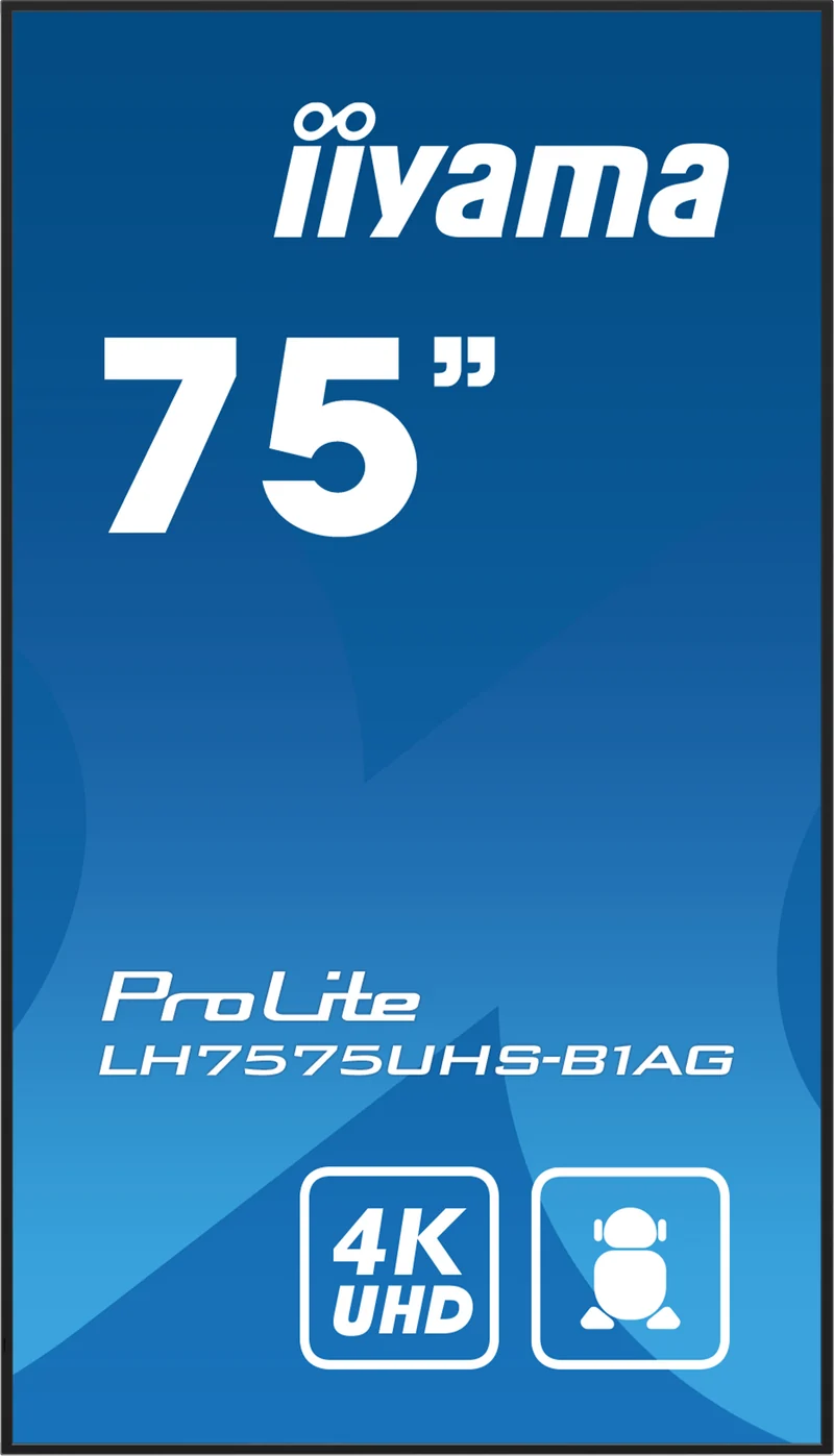 iiyama ProLite LH-75UHS-B1AG – 4K UHD-Display für Business-Kommunikation & Digital Signage