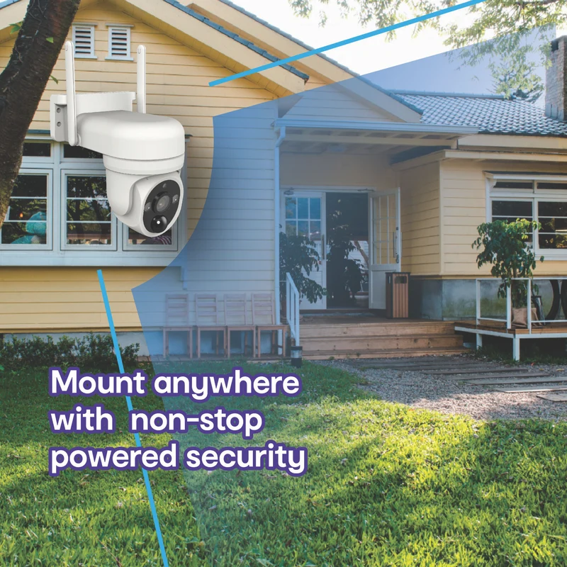 Connect SmartHome Outdoor Pan & Tilt camera with Solar