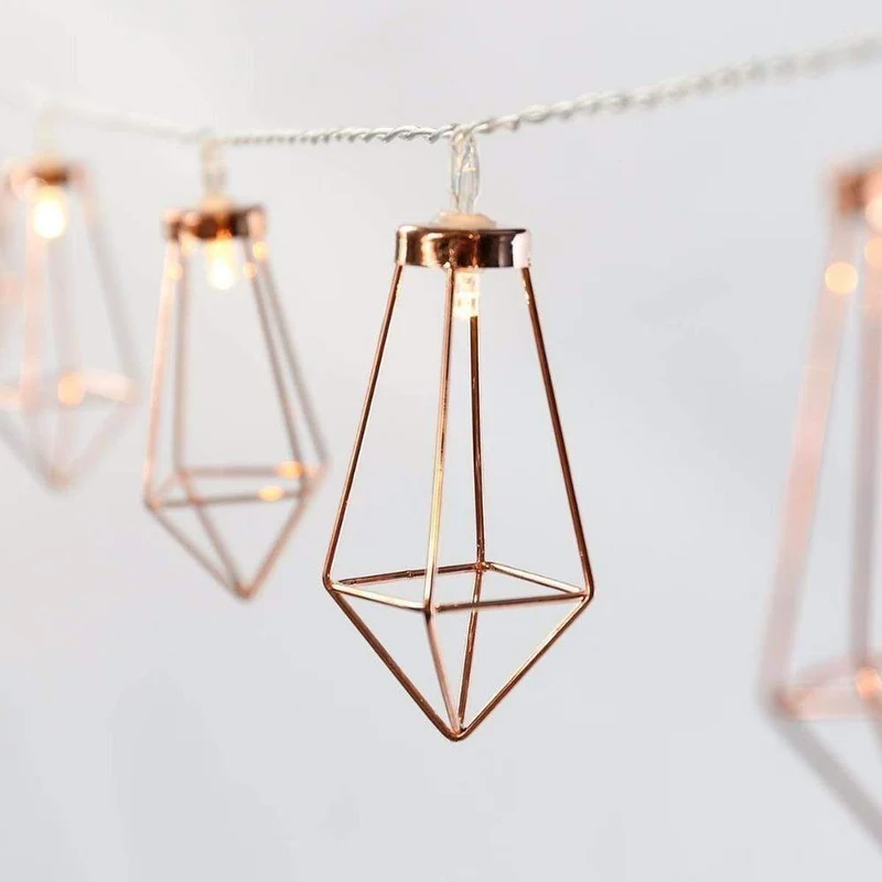 Geometric Copper Fairy Lights