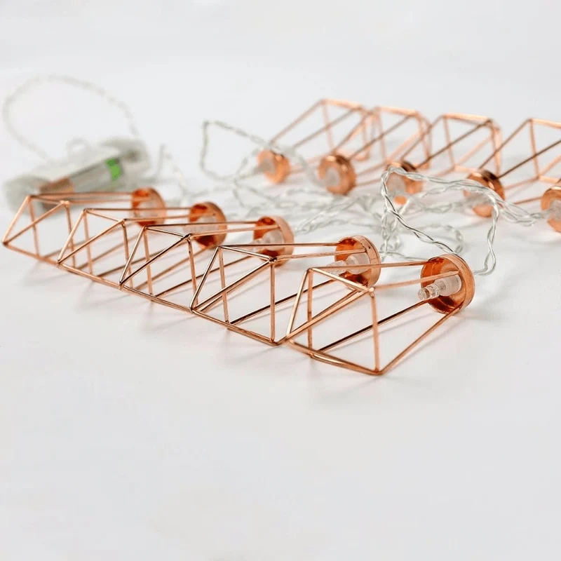 Geometric Copper Fairy Lights
