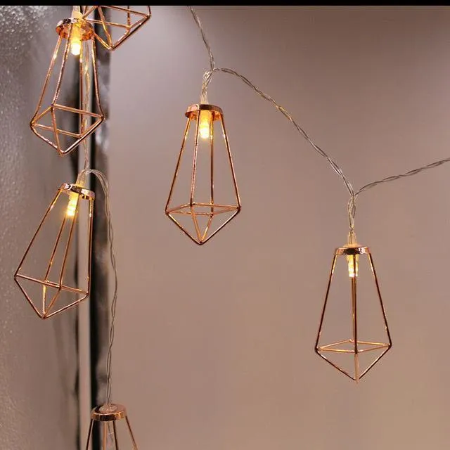 Geometric Copper Fairy Lights