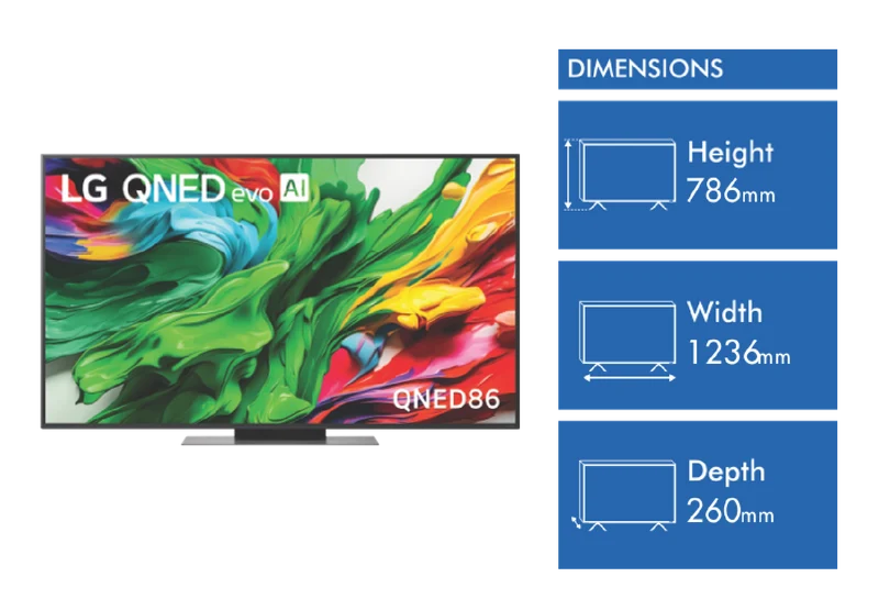 LG 55" QNED86A EVO AI Mini LED UHD 4K Smart TV 2025