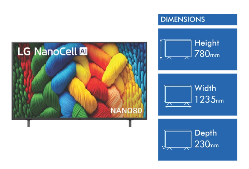LG 55" NANO80A AI LED UHD 4K Smart TV 2025