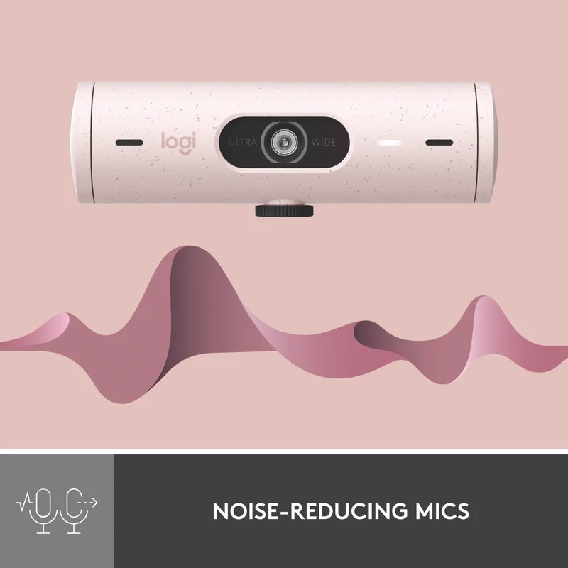 Logitech BRIO 500 Full HD 1080p webcam (Rose)