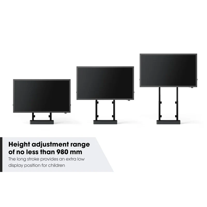 Vogel's RISE 2005 Boden-Wand-Lösung mit motorisiertem Display-Liftsystem 50 mm/s