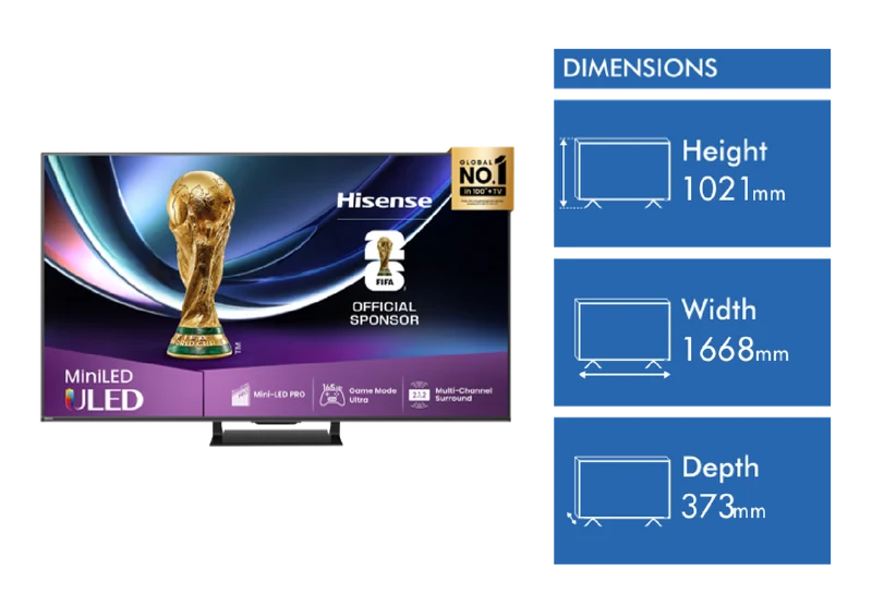 Hisense 75" U7QAU 4K ULED Mini LED Smart TV 2025
