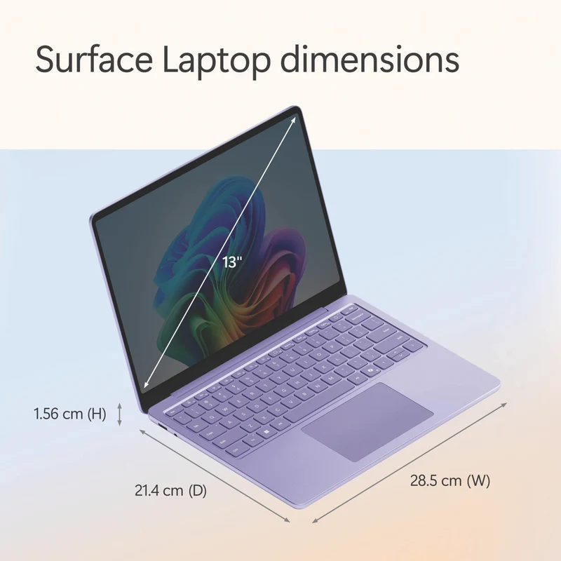 Microsoft Surface Laptop Copilot+ PC 13" Snapdragon X Plus 8 Core 16GB 512GB -Violet