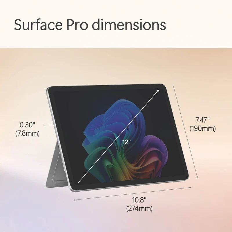 Microsoft Surface Pro Copilot+ PC 12" Snapdragon X Plus 8 Core 16GB 256GB -Platinum