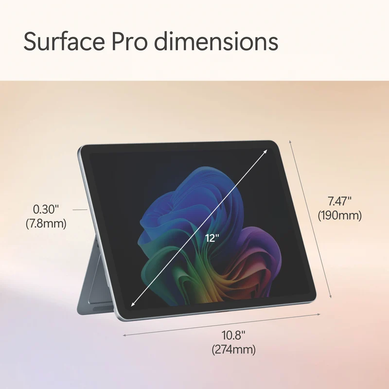 Microsoft Surface Pro Copilot+ PC 12" Snapdragon X Plus 8 Core 16GB 512GB -Ocean