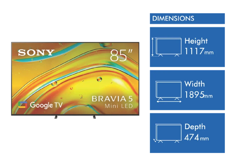 Sony 85" Bravia 5 4K Mini LED TV 2025