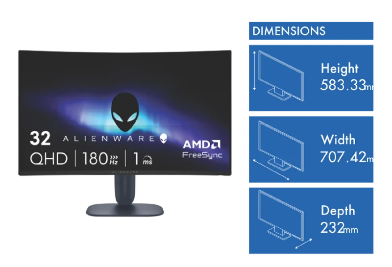 Alienware 32" QHD Curved Gaming Monitor