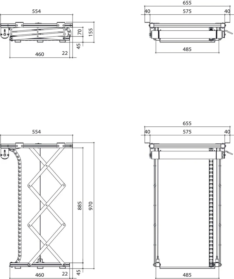 Vogel's Deckenlift für Projektor, silber, max. 30kg